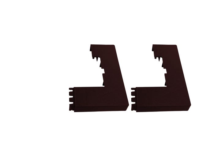 Leroymerlin Terminale Per Colonna MOSAIC PRIVAT In Pvc Grigio H 2 X L 12.5 X P 2 Cm 2 Pezzi