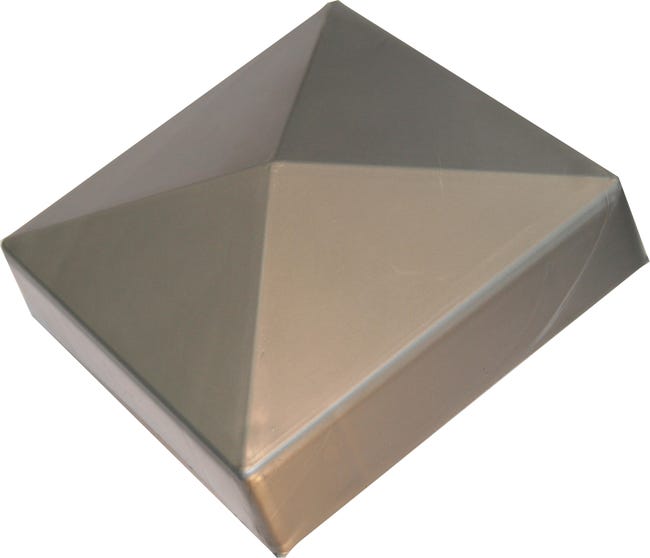 Leroymerlin Terminale per palo quadrato in pvc Grigio H 3 x L 7 x P 7 cm