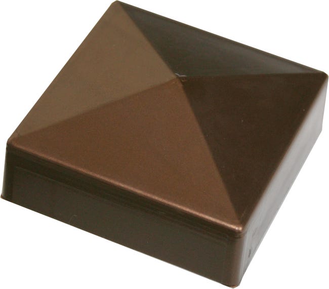 Leroymerlin Terminale per palo quadrato in pvc Rame H 3 x L 7 x P 7 cm