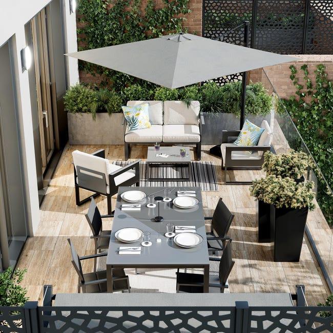 Leroymerlin Traliccio Fisso MOSAIC In Polipropilene Grigio L 100 X H 200 Cm 5 Mm