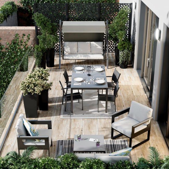 Leroymerlin Traliccio Fisso MOSAIC In Polipropilene Grigio L 100 X H 200 Cm 5 Mm