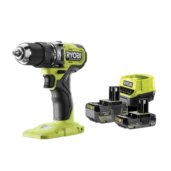 Leroymerlin Trapano a percussione a batteria RYOBI RPD18BL1-2C42S 18 V 4 Ah 2 batterie