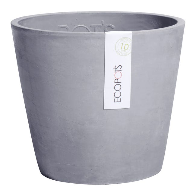 Leroymerlin Vaso per piante e fiori AMSTERDAM ECOPOT'S in polipropilene grigio H 17.5 cm Ø 20 cm