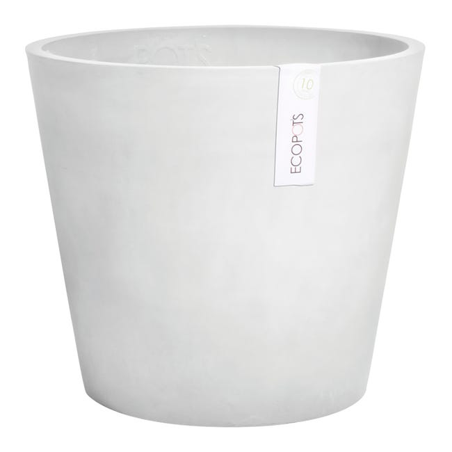 Leroymerlin Vaso per piante e fiori AMSTERDAM ECOPOT'S in resina grigio chiaro H 26.5 cm Ø 30 cm