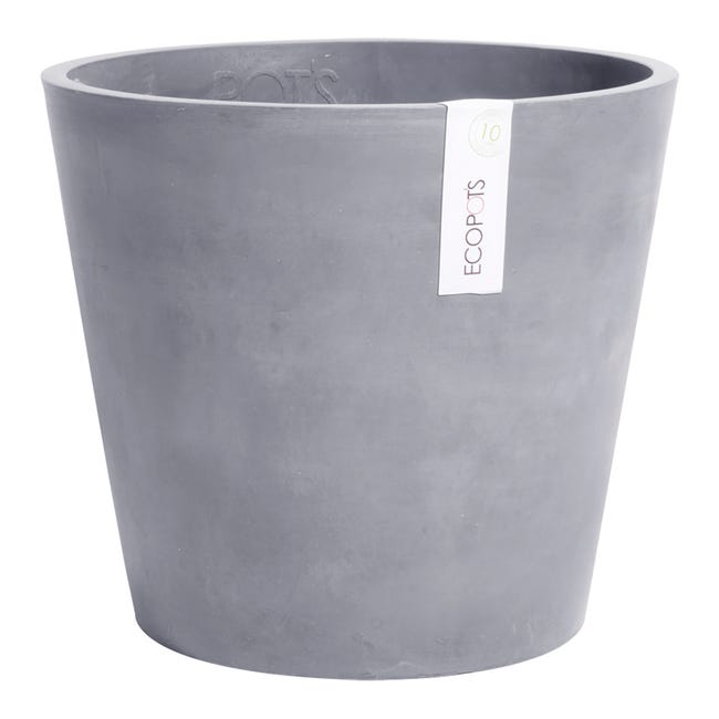Leroymerlin Vaso per piante e fiori AMSTERDAM ECOPOT'S in resina grigio H 26.5 cm Ø 30 cm