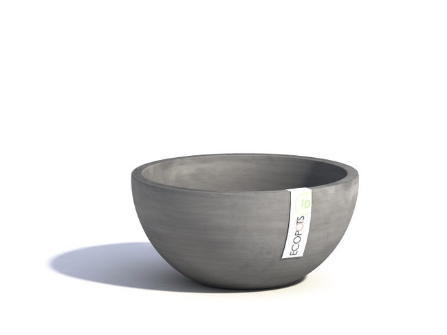 Leroymerlin Vaso per piante e fiori BRUSSELS ECOPOT'S in polipropilene grigio H 14 cm Ø 30 cm