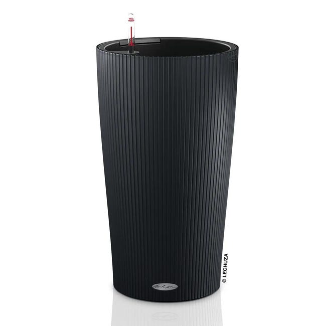 Leroymerlin Vaso per piante e fiori Cilindro Color 32 - Ardesia LECHUZA in polipropilene grigio H 56 cm Ø 32 cm