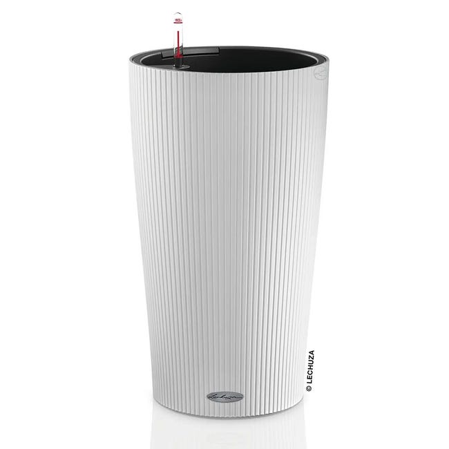 Leroymerlin Vaso per piante e fiori Cilindro Color 32 - Bianco LECHUZA in polipropilene bianco H 56 cm Ø 32 cm