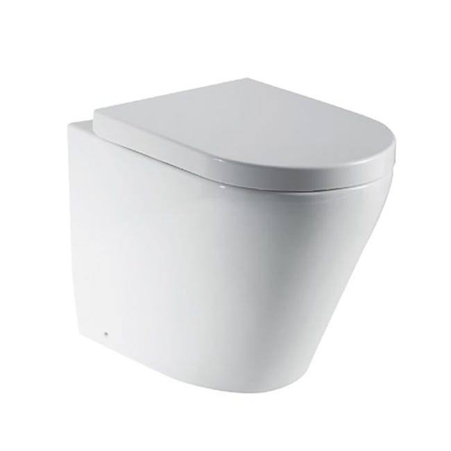 Leroymerlin Vaso WC filomuro SENSEA compacta sedile incluso P 55 x L 36 x H 39.5 cm bianco