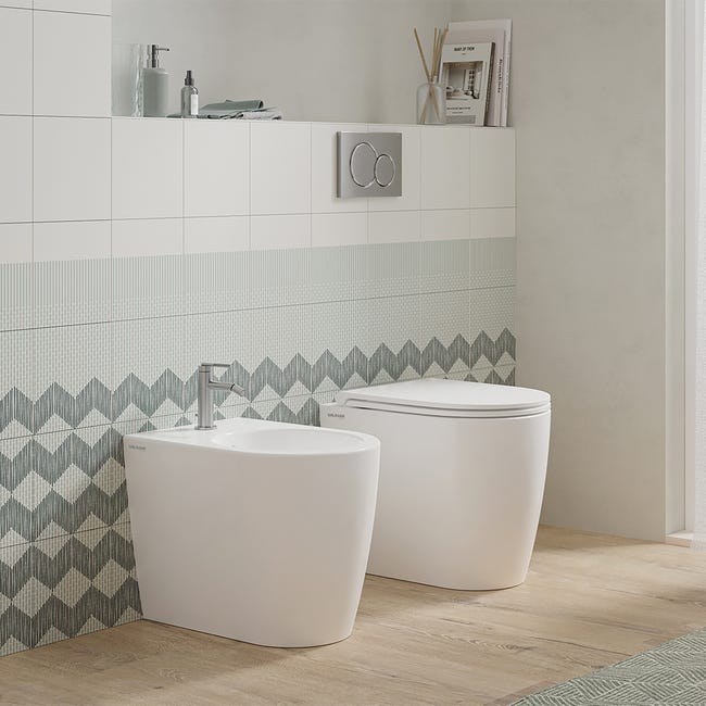 Leroymerlin Vaso WC Filomuro Vogue Sedile Escluso P 51 X L 37 X H 41 Cm Bianco
