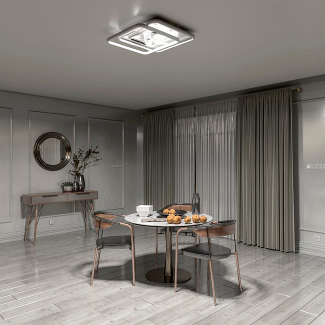 Leroymerlin Ventilatore Da Soffitto ALTEA Bianco Ø 48.8 Cm Dimmerabile ARTE CONFORT IP20