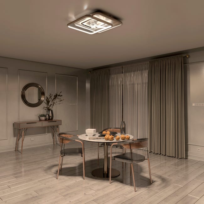 Leroymerlin Ventilatore Da Soffitto ALTEA Bianco Ø 48.8 Cm Dimmerabile ARTE CONFORT IP20