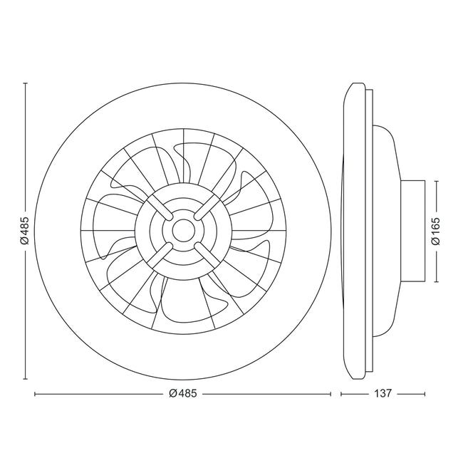 Leroymerlin Ventilatore Da Soffitto Amigo Led Cielo Stellato DC 4400LM Bianco Ø 48.5 Cm PHILIPS IP20