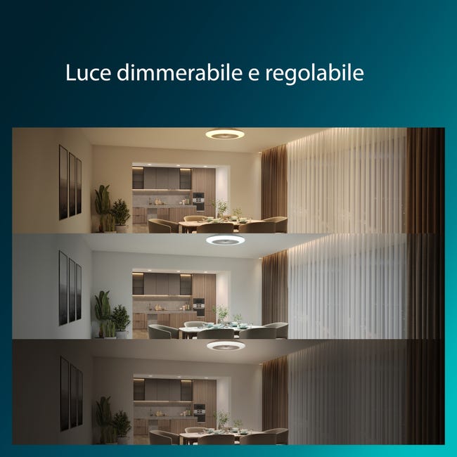 Leroymerlin Ventilatore Da Soffitto Amigo Led Cielo Stellato DC 6500LM Bianco Ø 57.7 Cm PHILIPS IP20