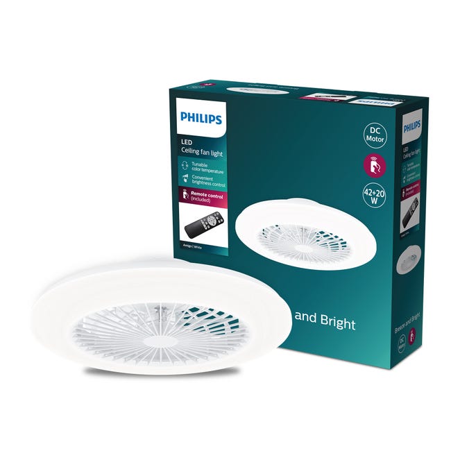 Leroymerlin Ventilatore da soffitto Amigo Led Cielo stellato DC 4400LM bianco Ø 48.5 cm PHILIPS IP20