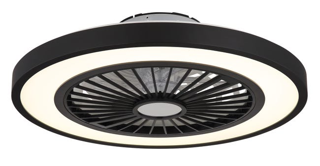 Leroymerlin Ventilatore Da Soffitto BLIZZAK Nero Ø 54 Cm Dimmerabile IP20