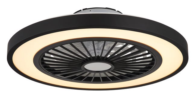 Leroymerlin Ventilatore Da Soffitto BLIZZAK Nero Ø 54 Cm Dimmerabile IP20