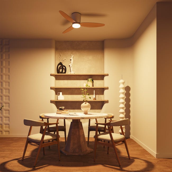 Leroymerlin Ventilatore Da Soffitto CONIL Faggio Ø 122 Cm Dimmerabile ARTE CONFORT IP20