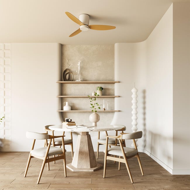 Leroymerlin Ventilatore Da Soffitto CONIL Faggio Ø 122 Cm Dimmerabile ARTE CONFORT IP20