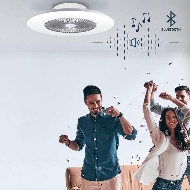 Leroymerlin Ventilatore Da Soffitto Daiquiri XL Bianco Ø 80 Cm Dimmerabile SULION IP20