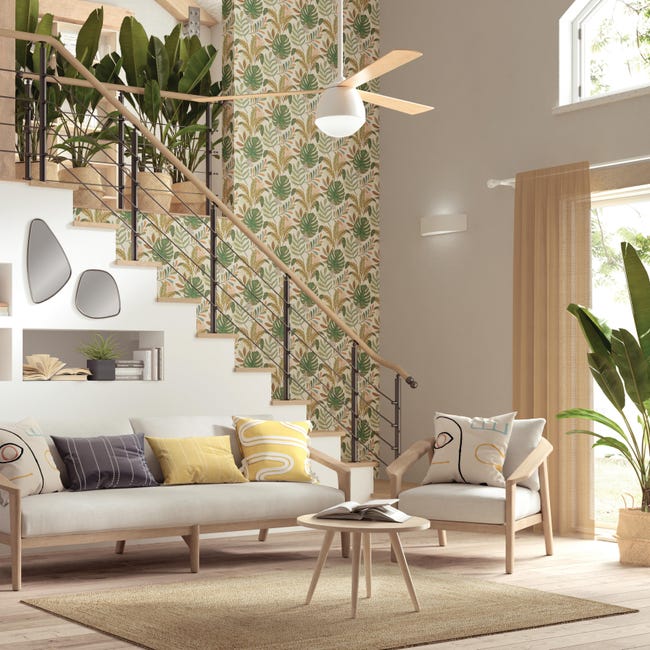 Leroymerlin Ventilatore Da Soffitto Fungo Bambù Ø 132 Cm Dimmerabile SULION IP20