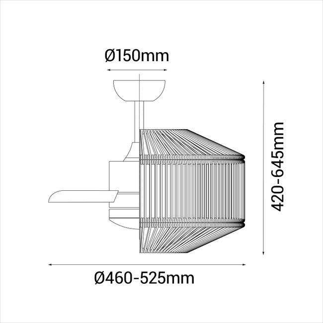 Leroymerlin Ventilatore Da Soffitto Jade Verde Ø 52.5 Cm CCT Dimmerabile SULION IP44