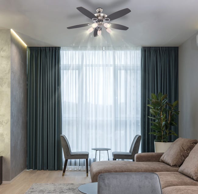 Leroymerlin Ventilatore Da Soffitto JERRY Faggio Ø 130 Cm GLOBO IP20