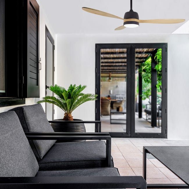 Leroymerlin Ventilatore Da Soffitto Julia Rovere Ø 135 Cm CCT Dimmerabile SULION IP44