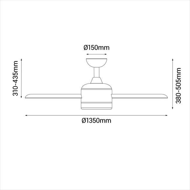 Leroymerlin Ventilatore Da Soffitto Julia Rovere Ø 135 Cm CCT Dimmerabile SULION IP44