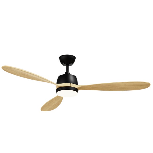 Leroymerlin Ventilatore da soffitto Julia rovere Ø 135 cm CCT dimmerabile SULION IP44