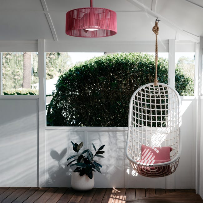 Leroymerlin Ventilatore Da Soffitto Lur Rosso Ø 52 Cm CCT Dimmerabile SULION IP44