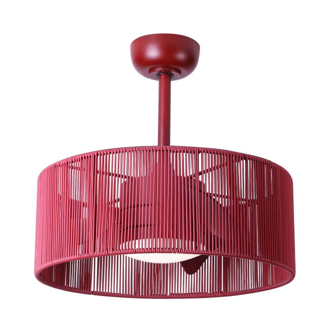 Leroymerlin Ventilatore da soffitto Lur rosso Ø 52 cm CCT dimmerabile SULION IP44