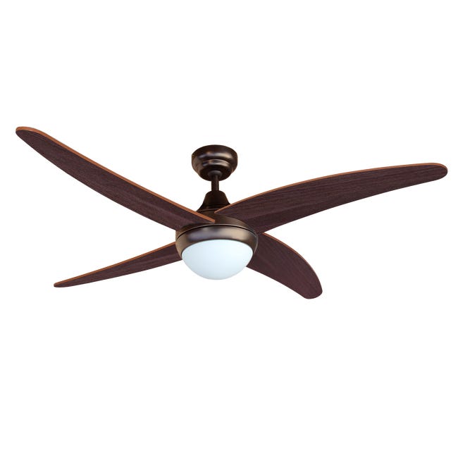 Leroymerlin Ventilatore Da Soffitto Mar Regal Noce Scuro Ø 122 Cm CCT Dimmerabile SULION IP20