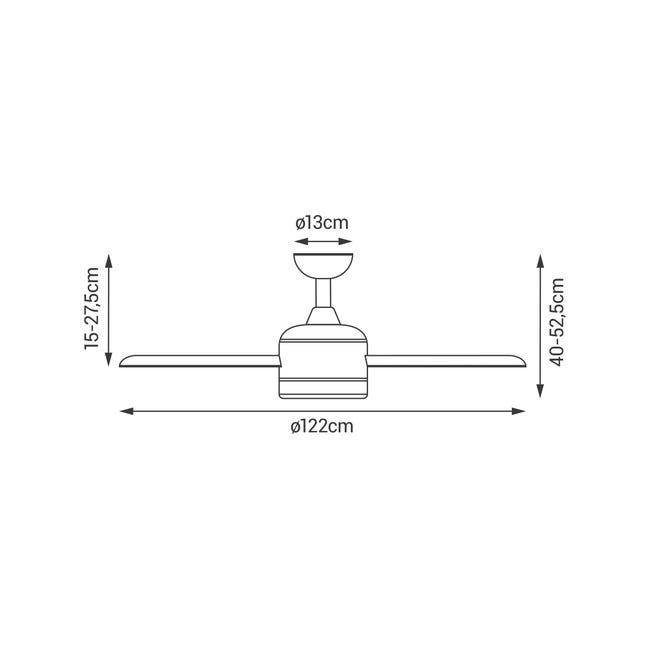 Leroymerlin Ventilatore Da Soffitto Mar Regal Noce Scuro Ø 122 Cm CCT Dimmerabile SULION IP20