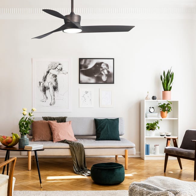 Leroymerlin Ventilatore Da Soffitto Tom Marrone Ø 144 Cm CCT Dimmerabile SULION IP20