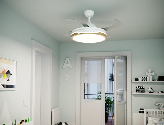 Leroymerlin Ventilatore Da Soffitto Yang Bianco Ø 107 Cm CCT SULION IP20