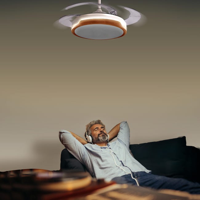 Leroymerlin Ventilatore Da Soffitto Yang Bianco Ø 107 Cm CCT SULION IP20