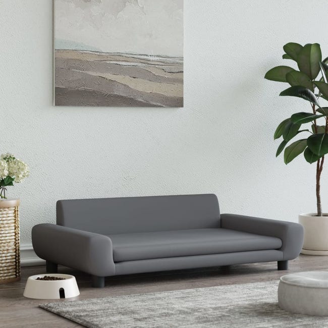 Leroymerlin vidaXL Lettino per Cani Grigio Scuro 100x54x33 cm in Velluto