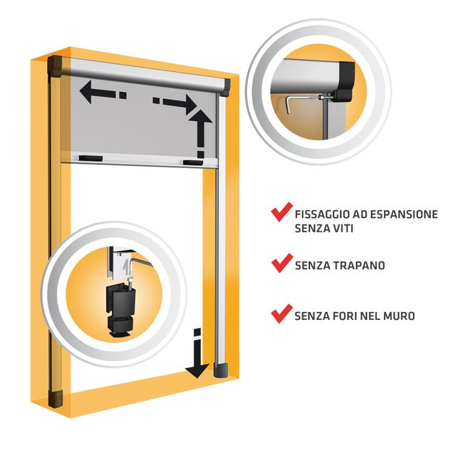 Leroymerlin Zanzariera Avvolgibile MEDAL Bazar Per Finestra L 140 X H 170 Cm Bronzo