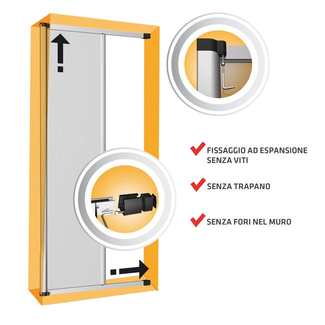 Leroymerlin Zanzariera Avvolgibile MEDAL Bazar Per Portafinestra L 160 X H 250 Cm Grigio Antracite