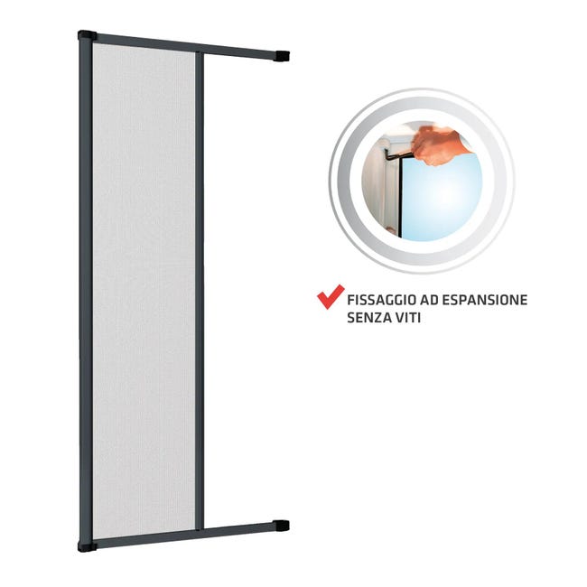 Leroymerlin Zanzariera avvolgibile MEDAL Bazar per portafinestra L 160 x H 250 cm grigio antracite