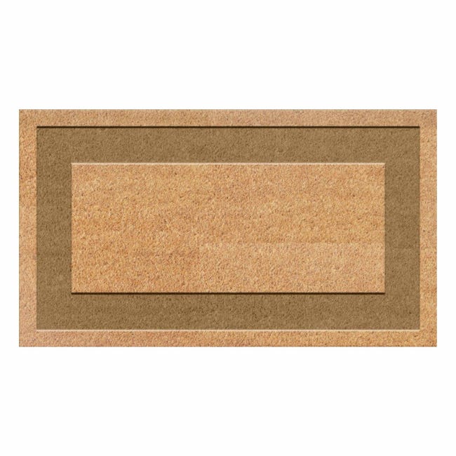 Leroymerlin Zerbino Raja in cocco beige e tortora rettangolare L 70 x L 40 cm