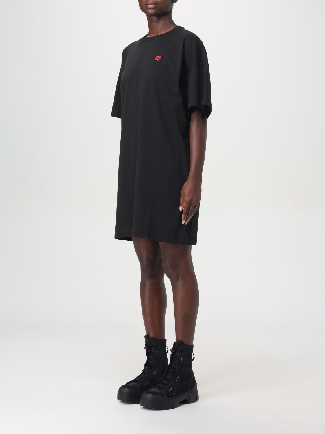 Giglio Abito A T-shirt Di Cotone Con Mini Logo Fiore Kenzo