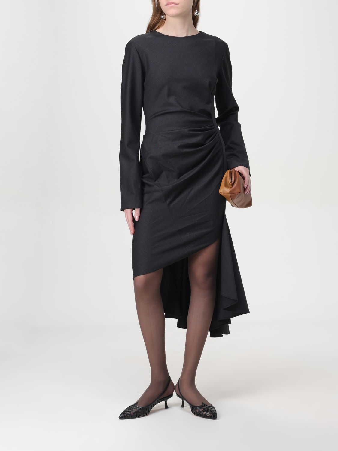 Giglio Abito Asimmetrico In Tropical Wool Philosophy Di Lorenzo Serafini