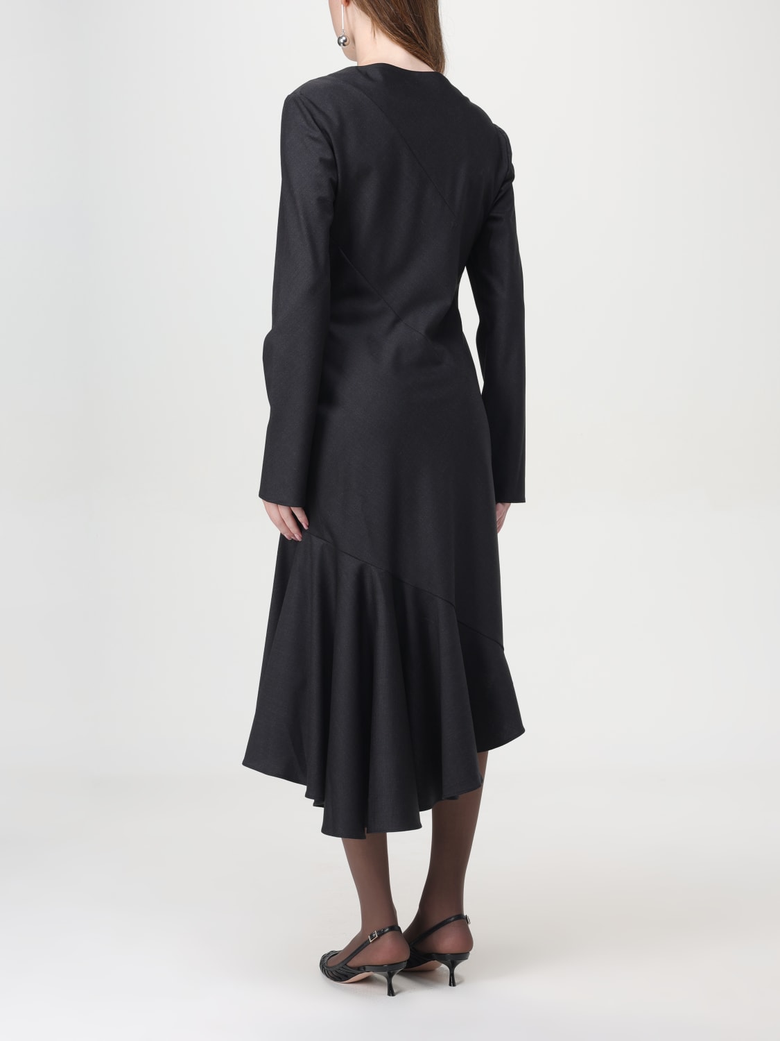 Giglio Abito Asimmetrico In Tropical Wool Philosophy Di Lorenzo Serafini