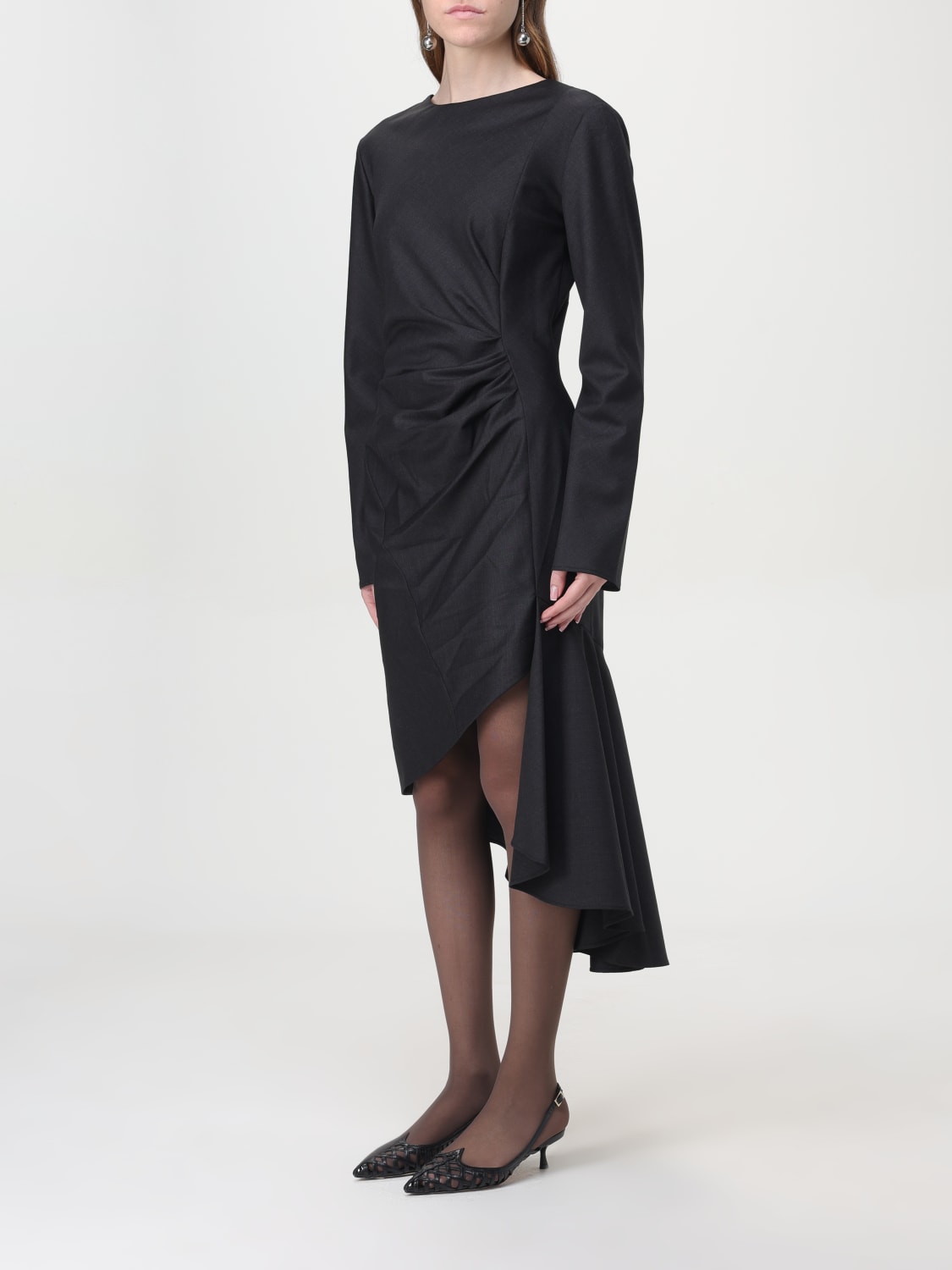 Giglio Abito Asimmetrico In Tropical Wool Philosophy Di Lorenzo Serafini