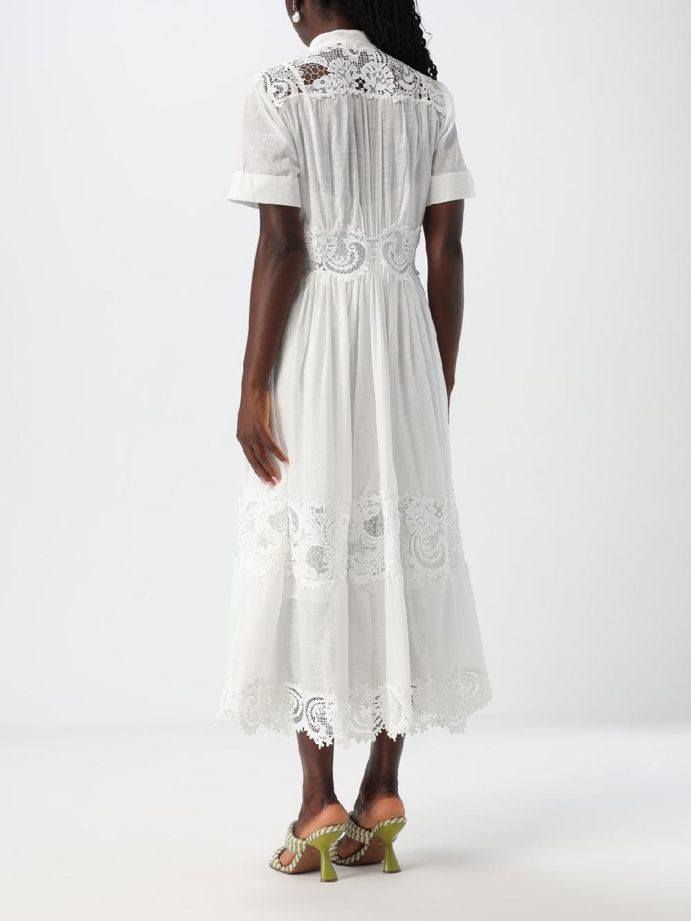 Giglio Abito Chemisier Con Inserti In Pizzo Zimmermann