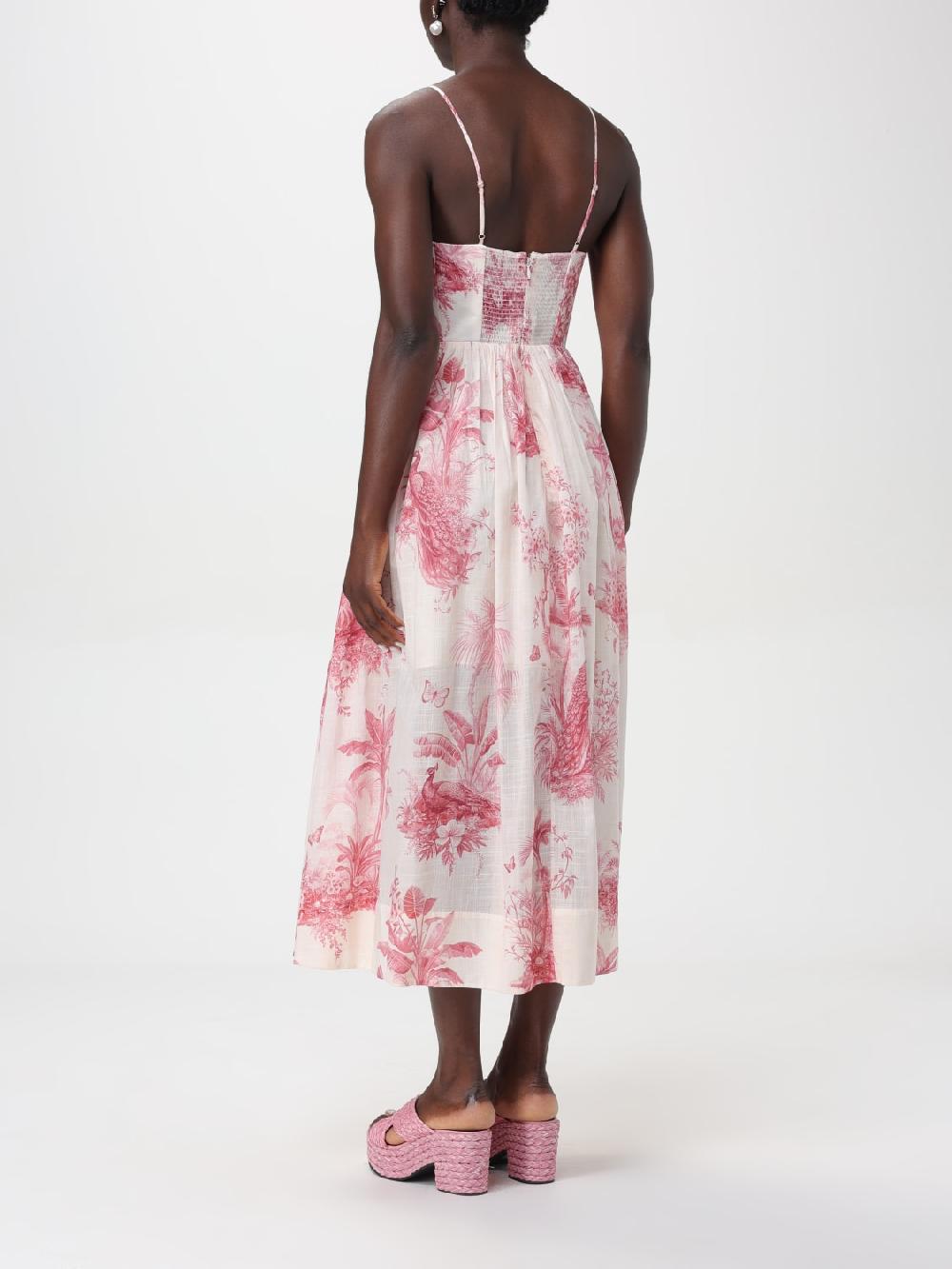 Giglio Abito Di Cotone A Fantasia Floreale Zimmermann