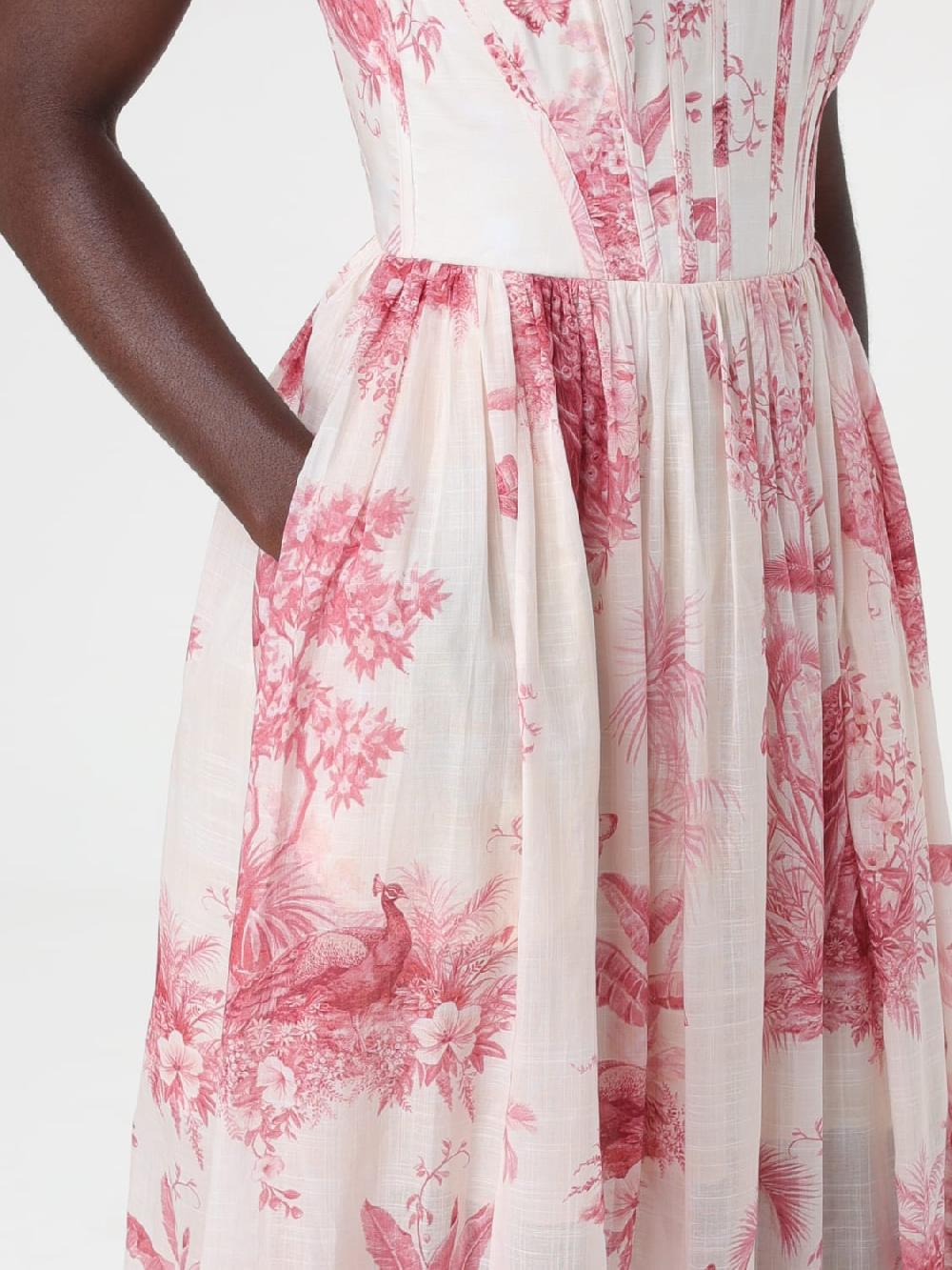 Giglio Abito Di Cotone A Fantasia Floreale Zimmermann