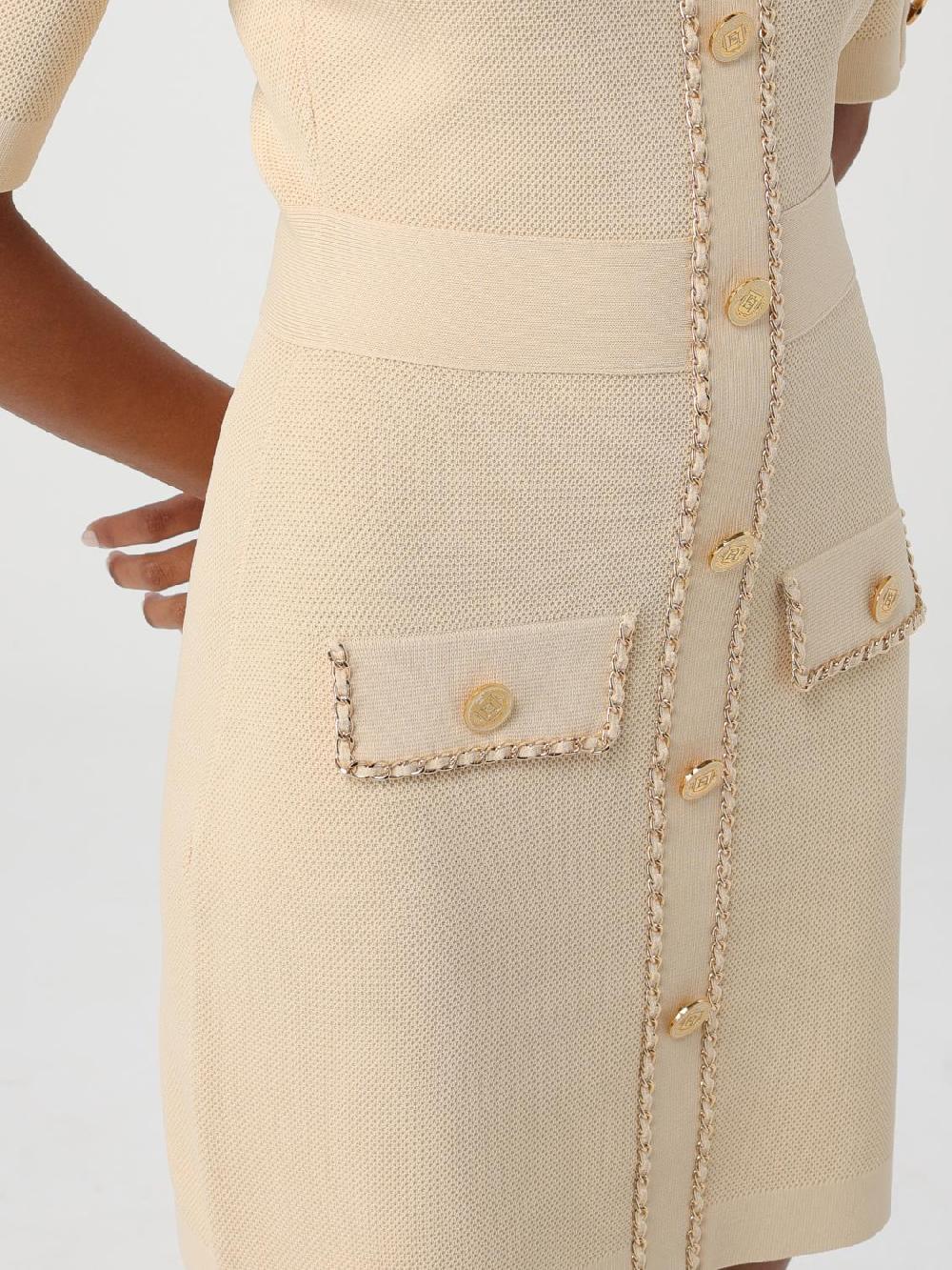 Giglio Abito Elisabetta Franchi In Tessuto Elasticizzato